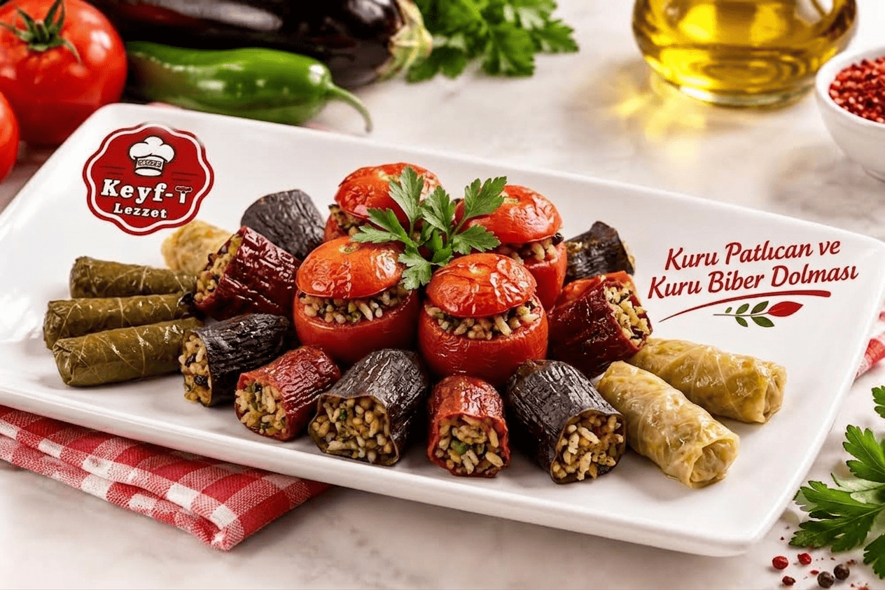 Kuru Patlıcan ve Kuru Biber Dolması
